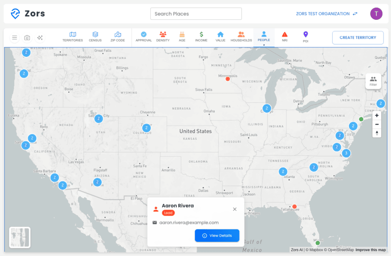 Contact Mapping Overlay Interface